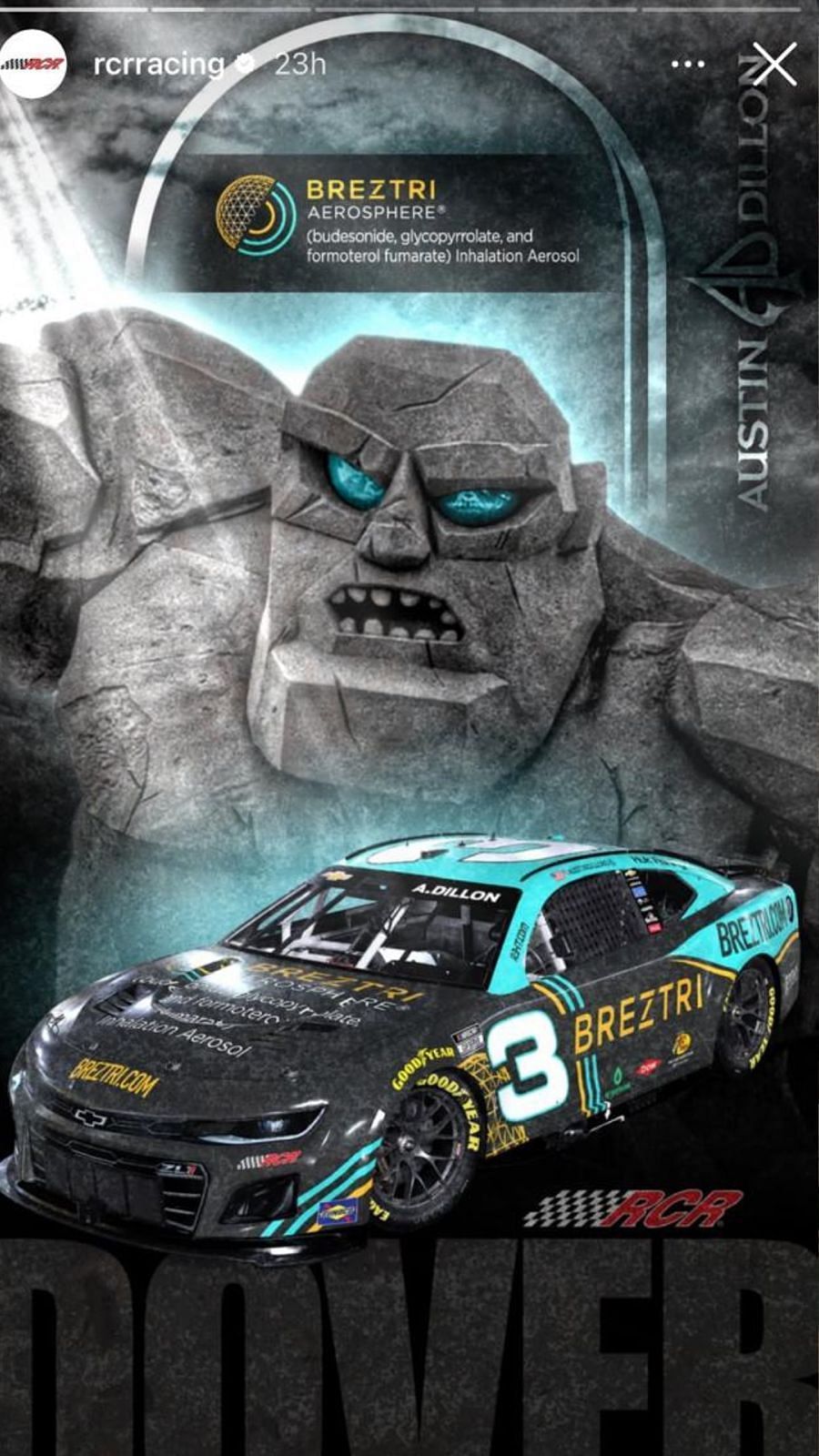 Richard Childress Racing Instagram Story via Instagram